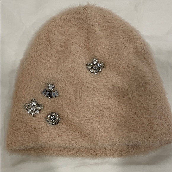 Sleeping On Snow Accessories - Elegant Tan Beanie with Embellishments